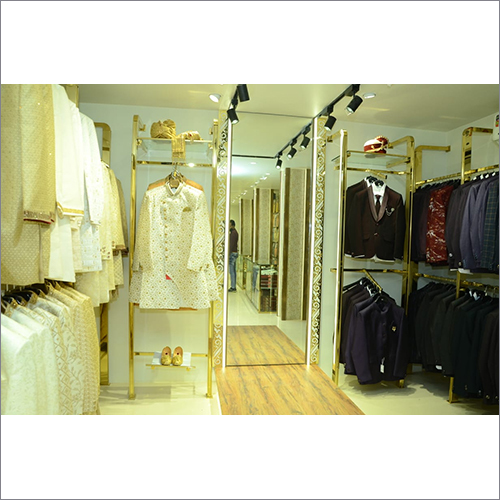 Mens Boutique Racks - Steel, Customized Size, Polished Finish | High Quality Display Stand for Commercial Use in Shopping Spaces