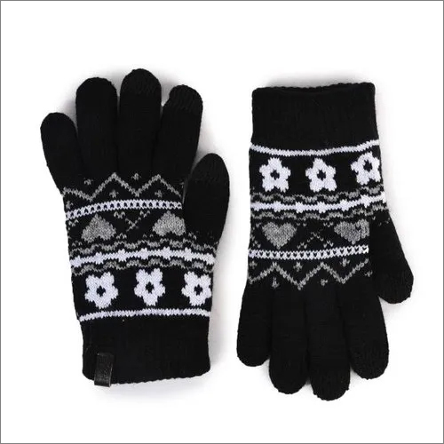 Kids Printed Woolen Hand Gloves