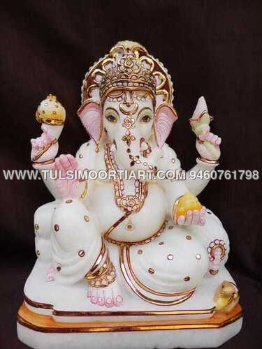 Handmade Ganesh Marble Statue