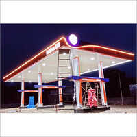 Iocl Petrol Pump Canopy - Color: Multicolor (iocl Branding)