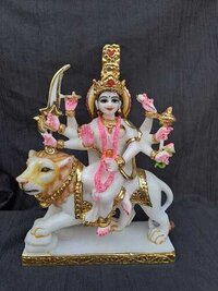 Durga Maa Marble Statue - Regional Style: Indian
