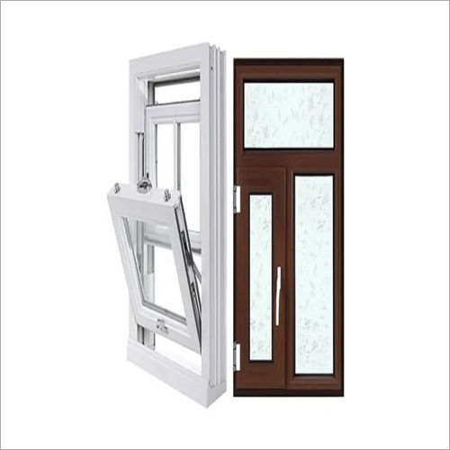 Brown And White Upvc Home Decor Window