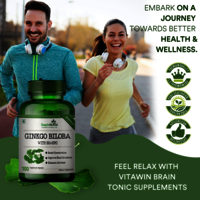 Ginkgo Biloba With Brahmi 500mg - 100 Capsules (1 Bottle)