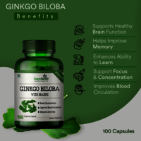 Ginkgo Biloba With Brahmi 500mg - 100 Capsules (1 Bottle)