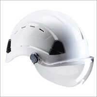 Abs Compound Lighton Es Safety Helmet With Eyeshield - Plastic, Standard Size, White Color | Open Face Design, 2-month Warranty, Industrial Use