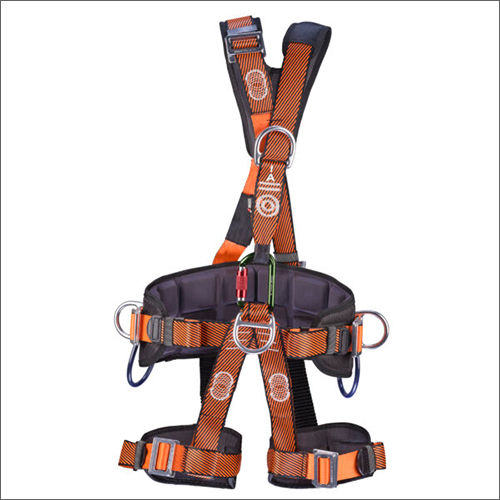 Orange-Black 5 Attachments Multipurpose Harness Safety Belt