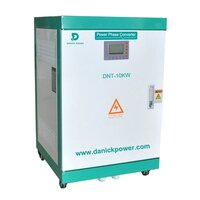Split Phase To 3 Phase Power Converter - 120/240v, 10000w, Steel Plate | >92% Efficiency, Flexible Output Settings, Real-time Lcd Display, Low Fault Rate