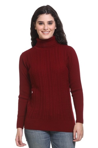 Maroon Women Sweater