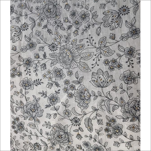 Washable Printed Cotton Chanderi Fabric