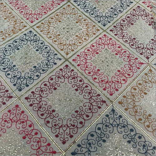 Georgette Designer Embroidery Fabric - Georgette Material, Various Sizes Available, Multicolor Embroidered Texture | Lightweight, Washable, Ideal for Designer Attires