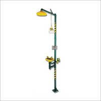 Green-yellow Safety Shower With Eye Face Wash Unit
