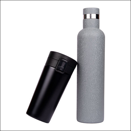 Black & Grey Bottle And Mug