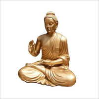 Brass Buddha Statue - Color: Golden