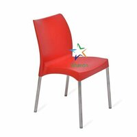 Nilkamal Plastic Chairs - Polypropylene Body, Stainless Steel Legs, Yellow Color | Ergonomic Design, No Assembly Required, Stackable