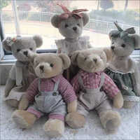 Check Ribbon Teddy Bear Toys - Cloth And Foam, Various Sizes, Brown | Lightweight Design For Comfy Carrying, Perfect For Celebrations And Gifts