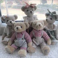 Check Ribbon Teddy Bear Toys