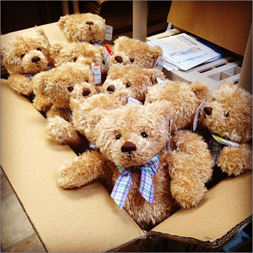 Check Ribbon Teddy Bear Toys