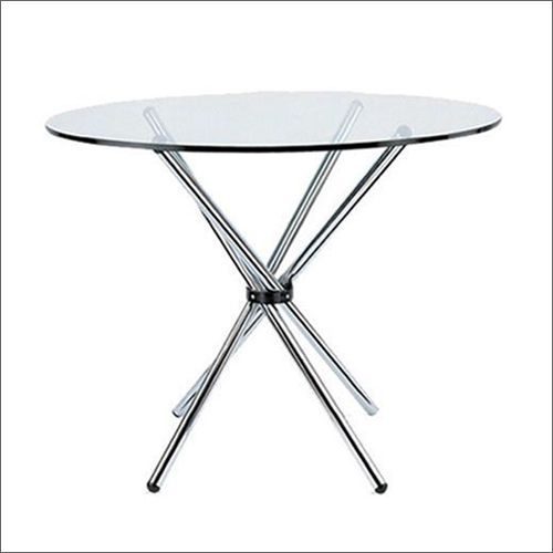 Glass Top Meeting Table With City Cross