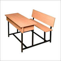 Two Seater Wooden Bench Desk Design: Board