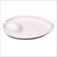 Small Egg Plate - Super Dine Material, Small Size, White Color | Sturdy Oval Shape With Molded Border, Unmatched Strength And Longevity