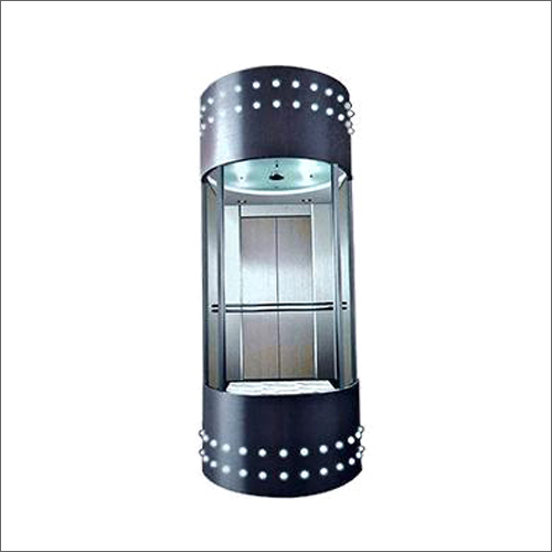 Passenger Elevators D Type Black Coated Capsule Lift