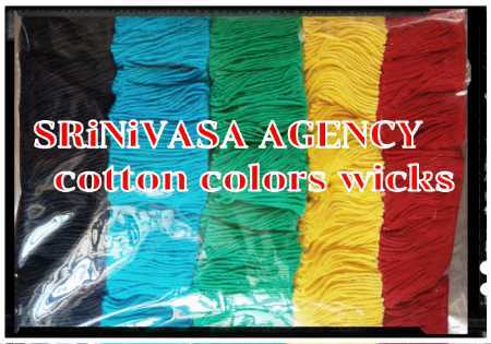 COTTON WICKS COLORED