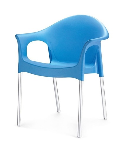 Cafe Chair - Black Polypropylene, 17x17x32 Inches | Modern Design, Sleek Look, Requires Assembly, Durable and Comfortable