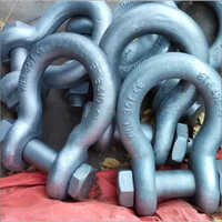 Galvanized Iron Bow Shackle - Color: Silver