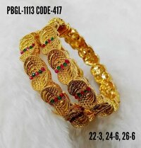 brass polki bangles