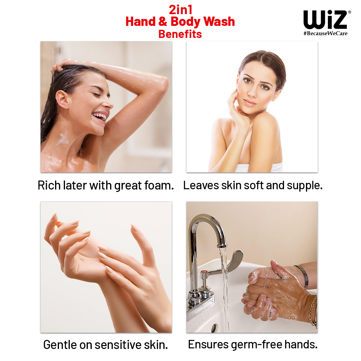 Wiz 2in1 Hand and Body Wash - 200ml