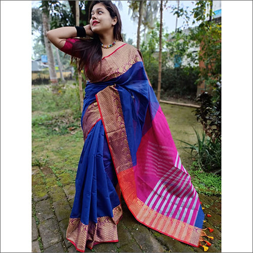 Multicolor Indian Handloom Jamdani Saree