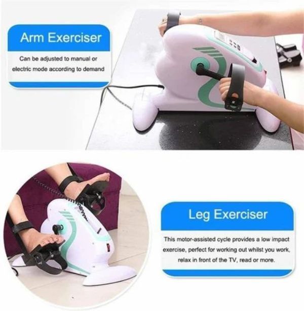 Healthcave Motorized Electric Mini Exercise Bike Trainer With Intelligent Remote Control