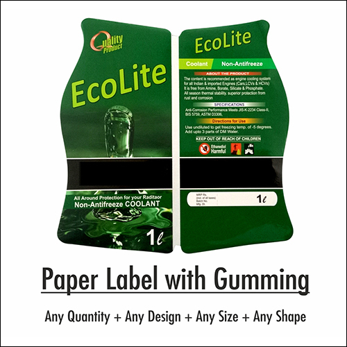 Any Customize Shape Paper Label With Gumming