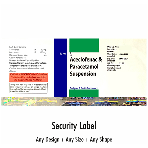Paper Security Label / Holographic Label