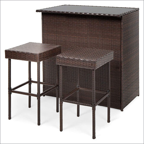 2 Seater Wicker Bar Set