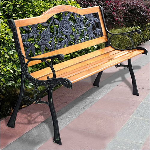 Brown Modular Cast Iron Garden Bench