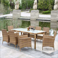 8 Seater Outdoor Dining Table Set - Solid Teak Wood, Honey Finish | Eco-friendly, Moisture Proof, Easy To Clean, Handcrafted Artistry