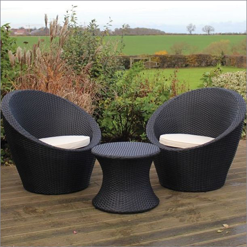 Garden Rattan Wicker Egg Chair With Table