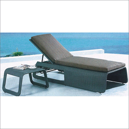 Grey Modern Patio Pool Side Loungers