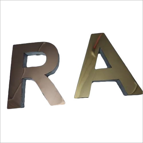 Metal Golden Sign Letters - 4-48 mm Size, Rust-Proof and Waterproof Finish, Classy Decorative Use