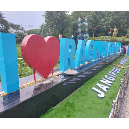 Sign Letter Board - MS and Steel Sky Blue and Red | Electric Power Supply Waterproof Working Voltage 220-240V