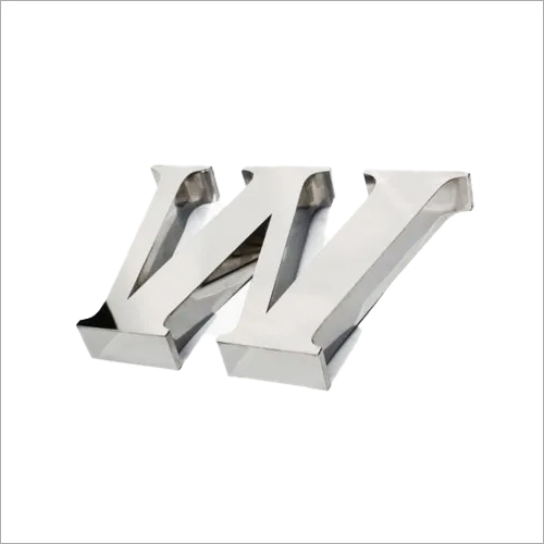3D Stainless Steel Letter - Silver Finish | Water Proof, Durable Design