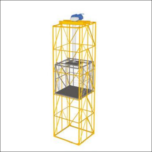 Wire Rope Goods Lift - Electric Power, Gray Color | Durable, Strong, Easy to Operate