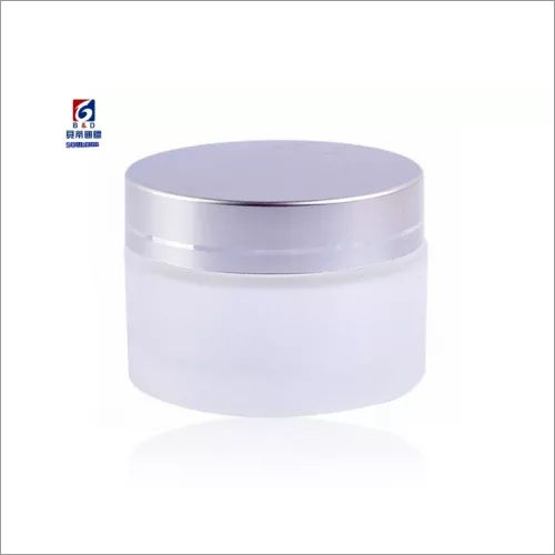 Transparent Frosting Glass Cream Jar