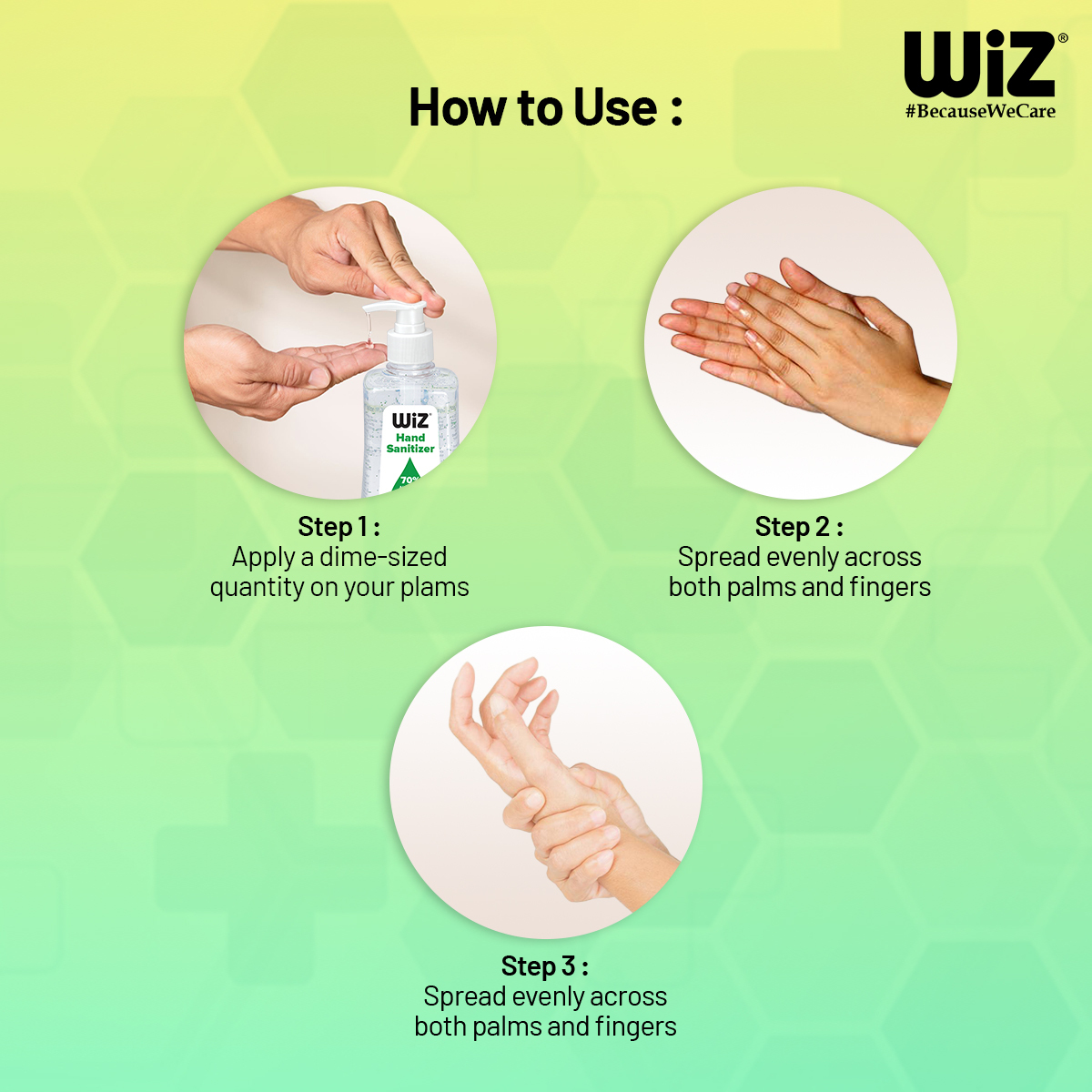 WiZ  Alcohol Based Hand Sanitizer Gel - 100ml