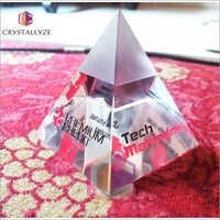 Crystal Pyramid - Premium Quality Crystal, Various Sizes Available | Sandblasted Finish, Ideal For Business Gifts, Home Decoration