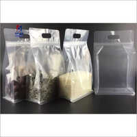 Eight Side Sealing Transparent Self Sealing Bag Stand Up Pouch