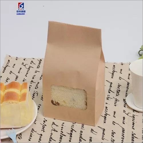 Kraft Paper Bag With Clear Window