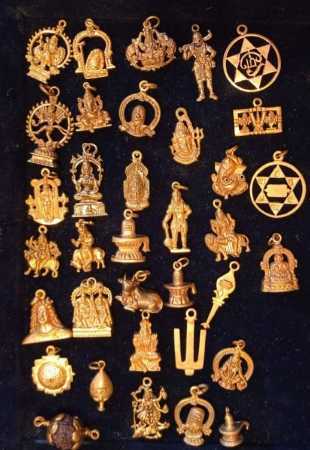 Golden Panchaloha Lockets Pendants
