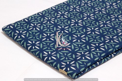 Indigo Blue Multi Colorful Hand Block Print Cotton Fabric